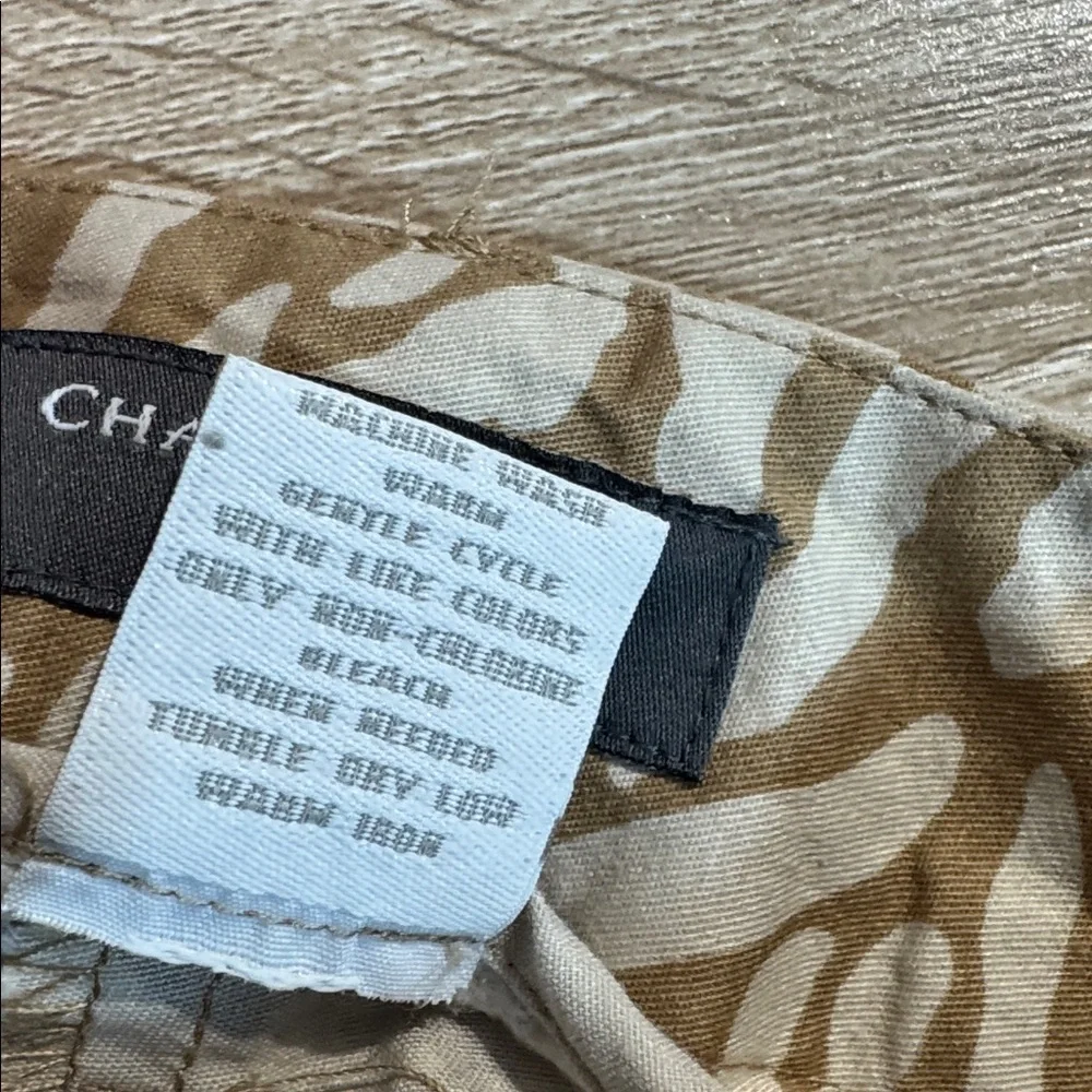 Charter Club Tan Zebra Print Boot Cut Pants